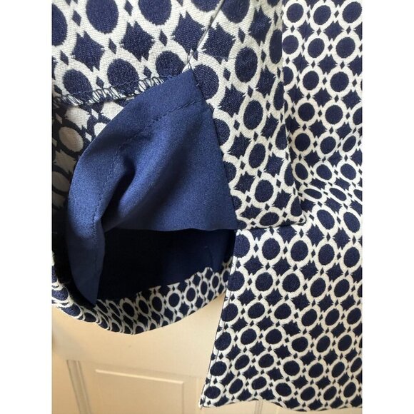 The Limited Blue & White Patterned Lined Pencil Skirt Women's Size 6 - Picture 4 of 10